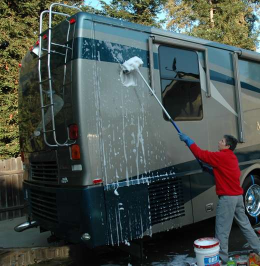 What are some tips for removing mold from an RV?