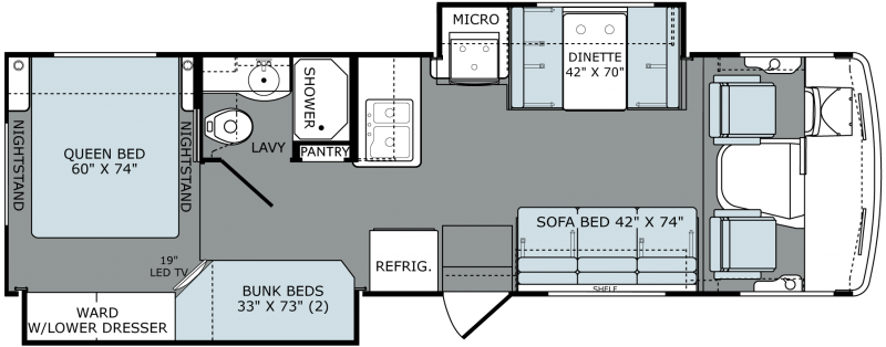 12 Must See Rv Bunkhouse Floorplans, Travel Trailer With Queen Bed And Bunk Beds