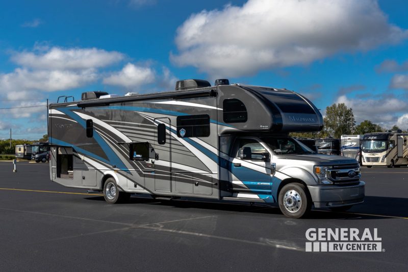 Thor Motor Coach Magnitude RS36 has both an outdoor kitchen and entertainment center.