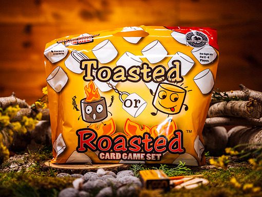 Toasted or Roasted is an offensive - defensive game in which players try to be the first to start their campfire and toast three marshmallows.