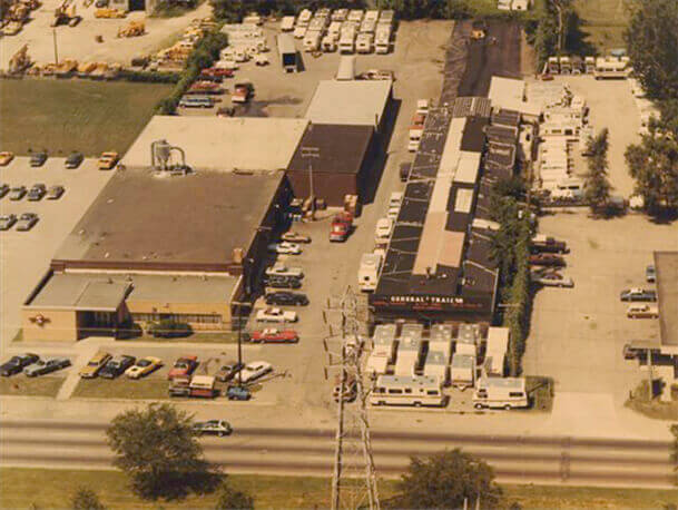 General trailer and boat manufacturing facility on 8 mile road in detroit in 1966.